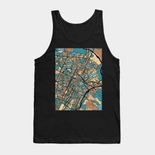 Turin Map Pattern in Mid Century Pastel Tank Top